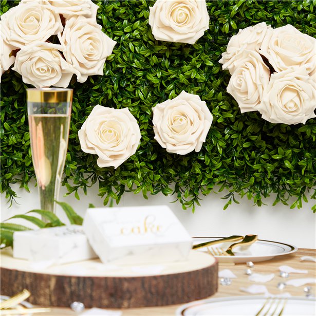 Ivory Foam Rose Bud Decorations (5pk) – product image 1