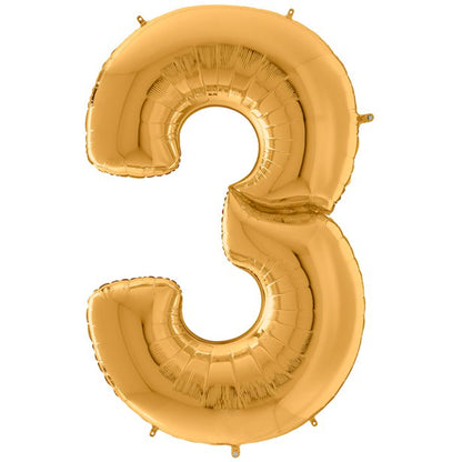 Gold Foil Number Balloons - 64"