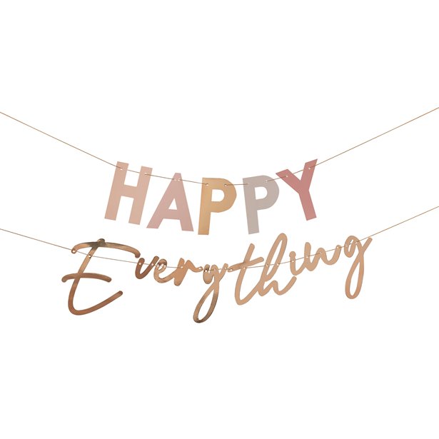 Pastel And Gold Happy Everything Party Bunting – product image 1