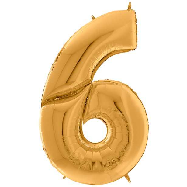 Gold Foil Number Balloons - 64"