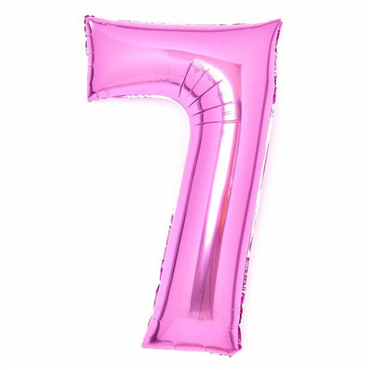 Pink Foil Number Balloons - 34"