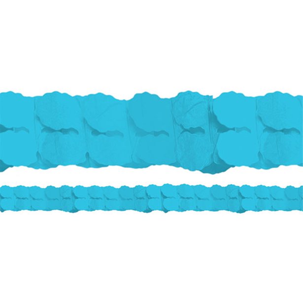 Turquoise Paper Garland Decoration - 3.7m