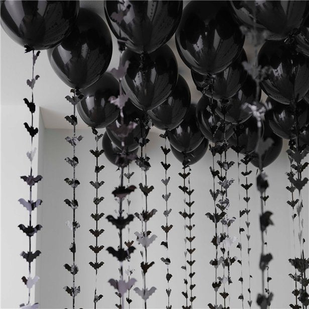 Black Balloon Ceiling Kit with Bat Tails – product image 1