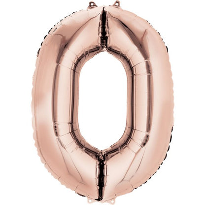 Rose Gold Foil Number Balloons - 34"