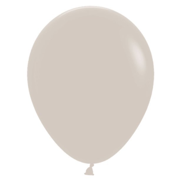 Fashion White Sand Sempertex Latex Balloons - 18" (25pk)