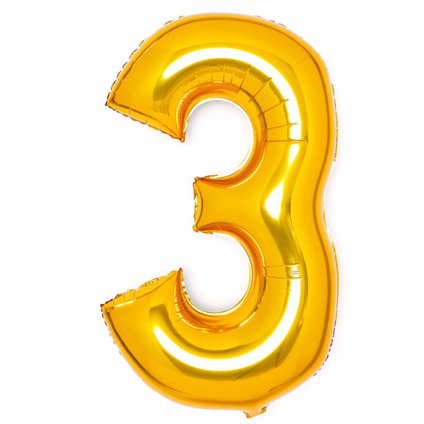 Gold Foil Number Balloons - 34" – product image 5