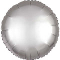 Platinum Satin Luxe Circle Foil Balloon - 18"