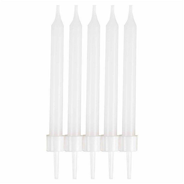 White Candles - 6cm (10pk)