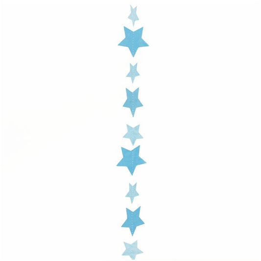 Blue Paper Stars Balloon Tail - 1.2m