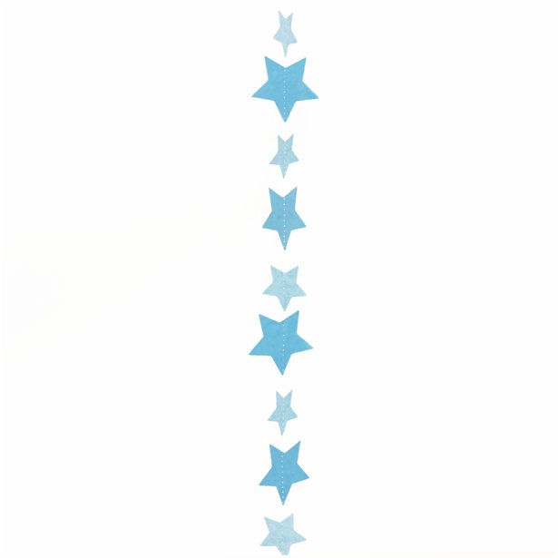 Blue Paper Stars Balloon Tail - 1.2m – product image 1