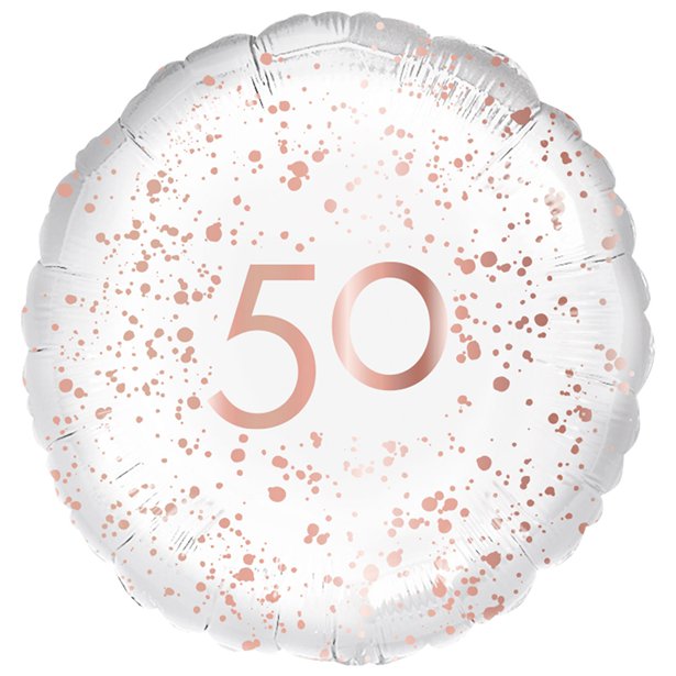 50th Rose Gold Foil Balloon - 18"