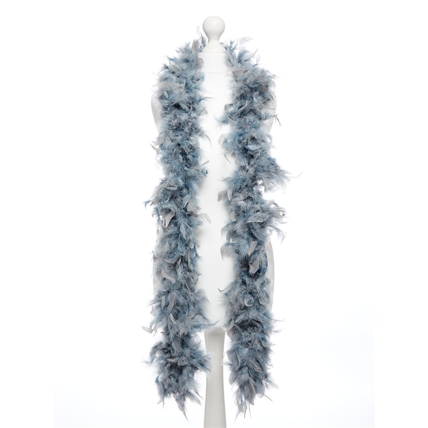 Deluxe Grey Feather Boa -180cm