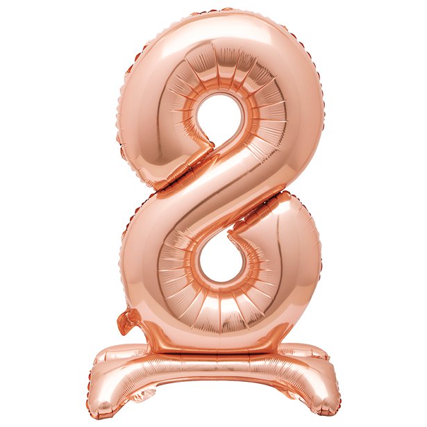 Rose Gold Standing Number Balloons - 30" Air Fill – number 8 – product image 11