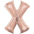 Rose Gold Letter X Balloon - 34 Foil