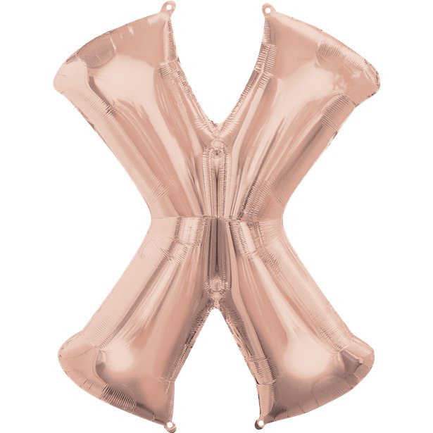 Rose Gold Letter X Balloon - 34 Foil