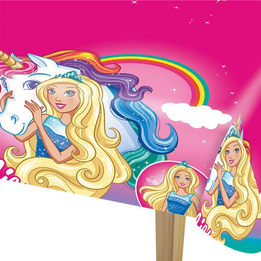 Barbie Dreamtopia Plastic Table Cover - 1.8m x 1.2m
