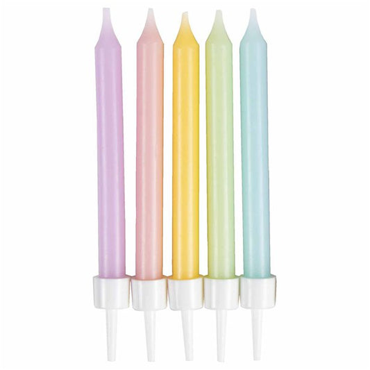 Pastel Assorted Candles - 6cm (10pk)