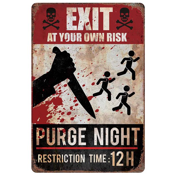Purge Games Sign - 24cm x 36cm – product image 1