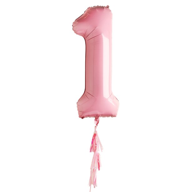 Pastel Pink 1st Birthday Balloon - 40" Foil – product image 1