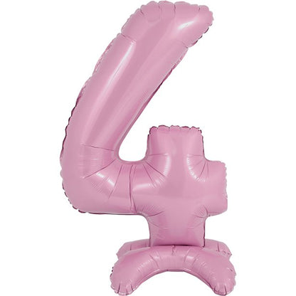 Pastel Pink Standing Number Balloons - 25" Air Fill