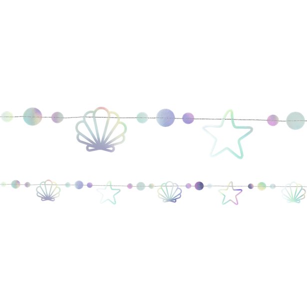 Mermaid Iridescent Shell Garland - 1.65m – product image 1