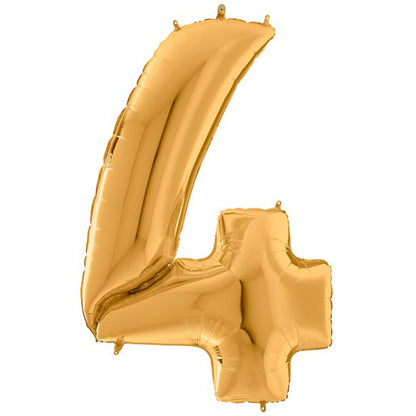 Gold Foil Number Balloons - 64"