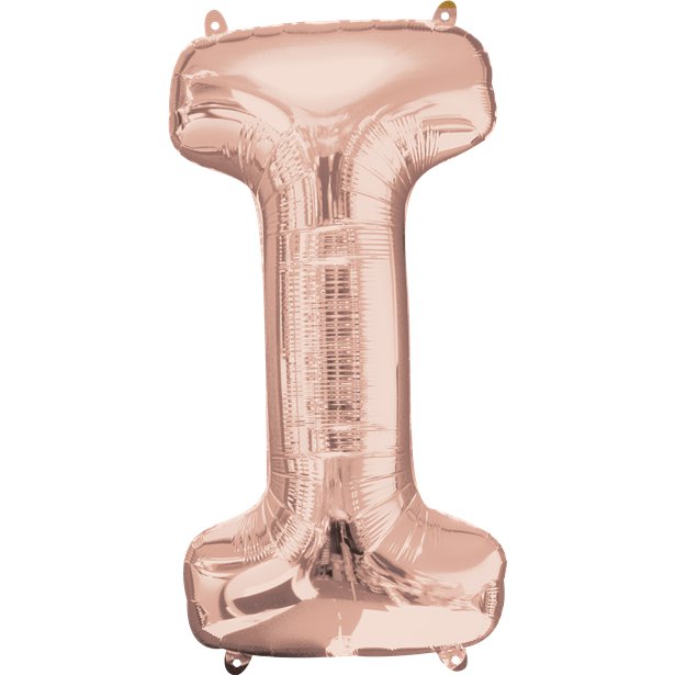 Rose Gold Letter I Balloon - 34 Foil