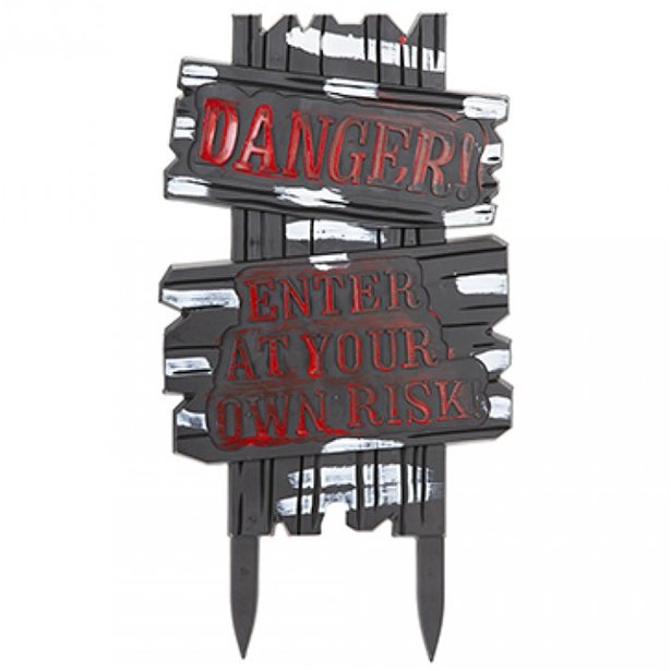 Moulded Plastic Danger Sign - 53cm x 28cm