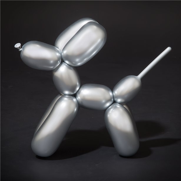 Silver Chrome Modelling Balloons - 260Q Latex (100pk) – product image 2