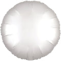 White Satin Luxe Circle Balloon - 18" Foil