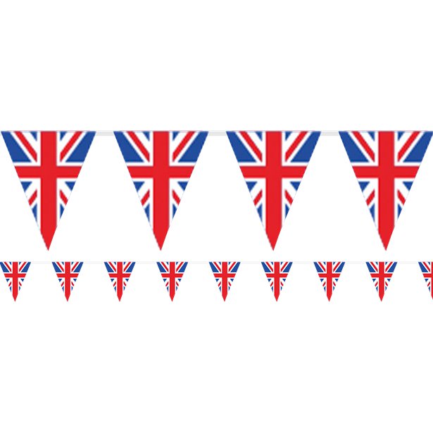 Union Jack Pennant Paper Bunting - 10m – product image 1