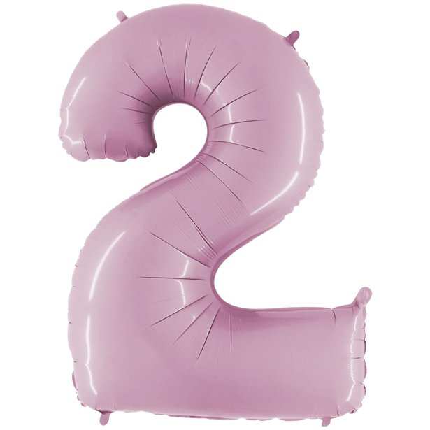 Pastel Pink Foil Number Balloons - 40" – number 2 – product image 4
