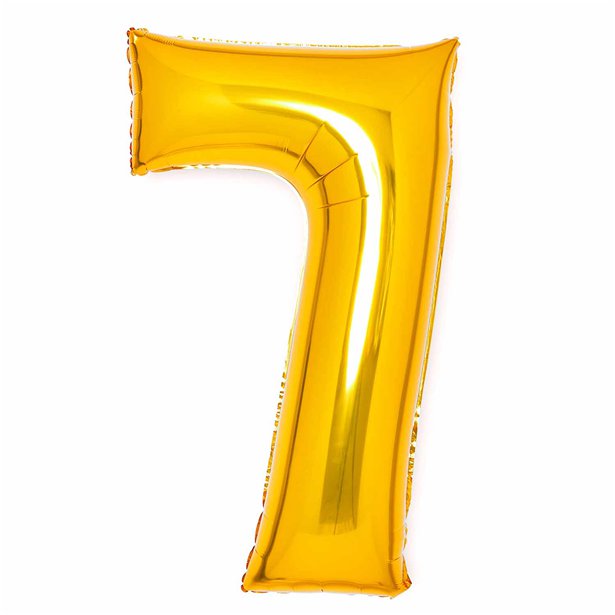Gold Foil Number Balloons - 34" – number 7 – product image 9
