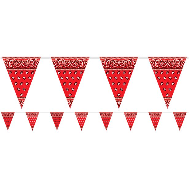 Bandana Print Plastic Bunting - 3.7m – product image 1