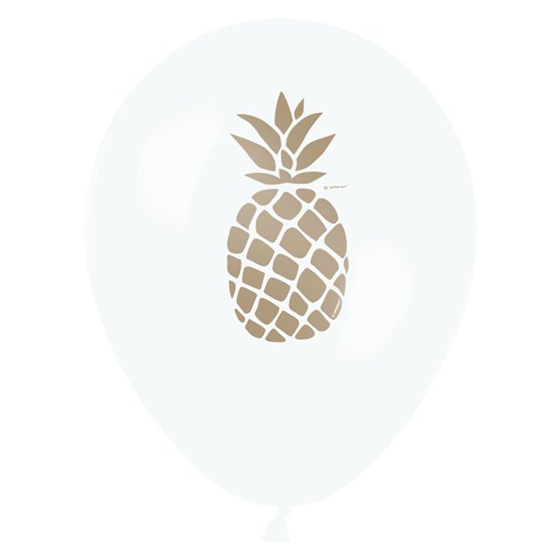 Pineapple Print Balloons - 11" Latex (6pk) – product image 4