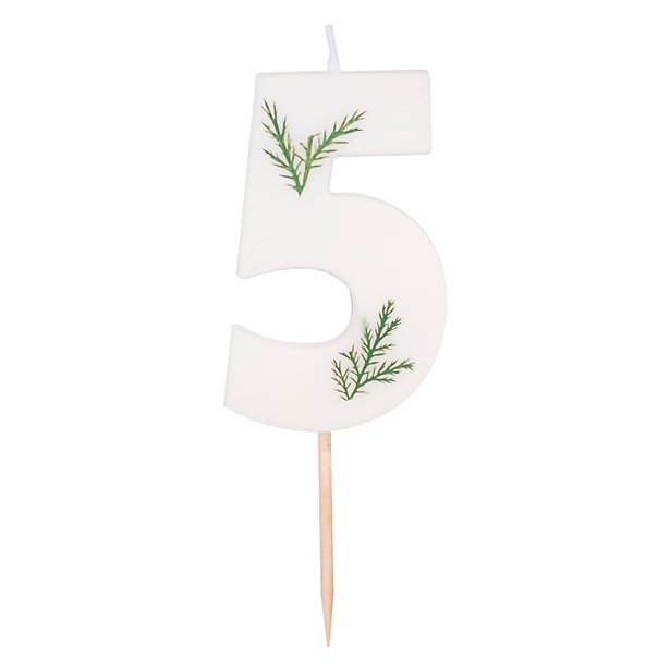 Number 5 Leaf Foliage Candle – product image 1