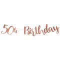 50th Birthday Rose Gold Letter Banner - 1m – product image 1