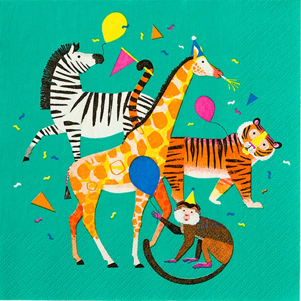 Party Animals Paper Napkins - 33cm (20pk) – product image 1