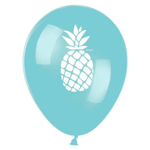 Pineapple Print Balloons - 11" Latex (6pk) – product image 2