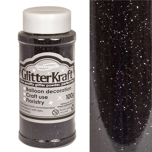 Black Balloon Glitter - 100g – product image 1