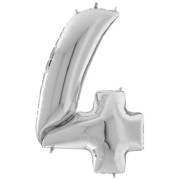 Silver Foil Number Balloons - 64"