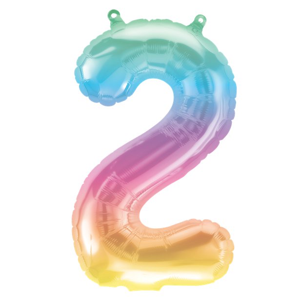 Pastel Ombre Number Balloons - 16" Air Fill – number 2 – product image 4