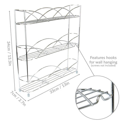 3 Tier Herb & Spice Rack Chrome | M&W	