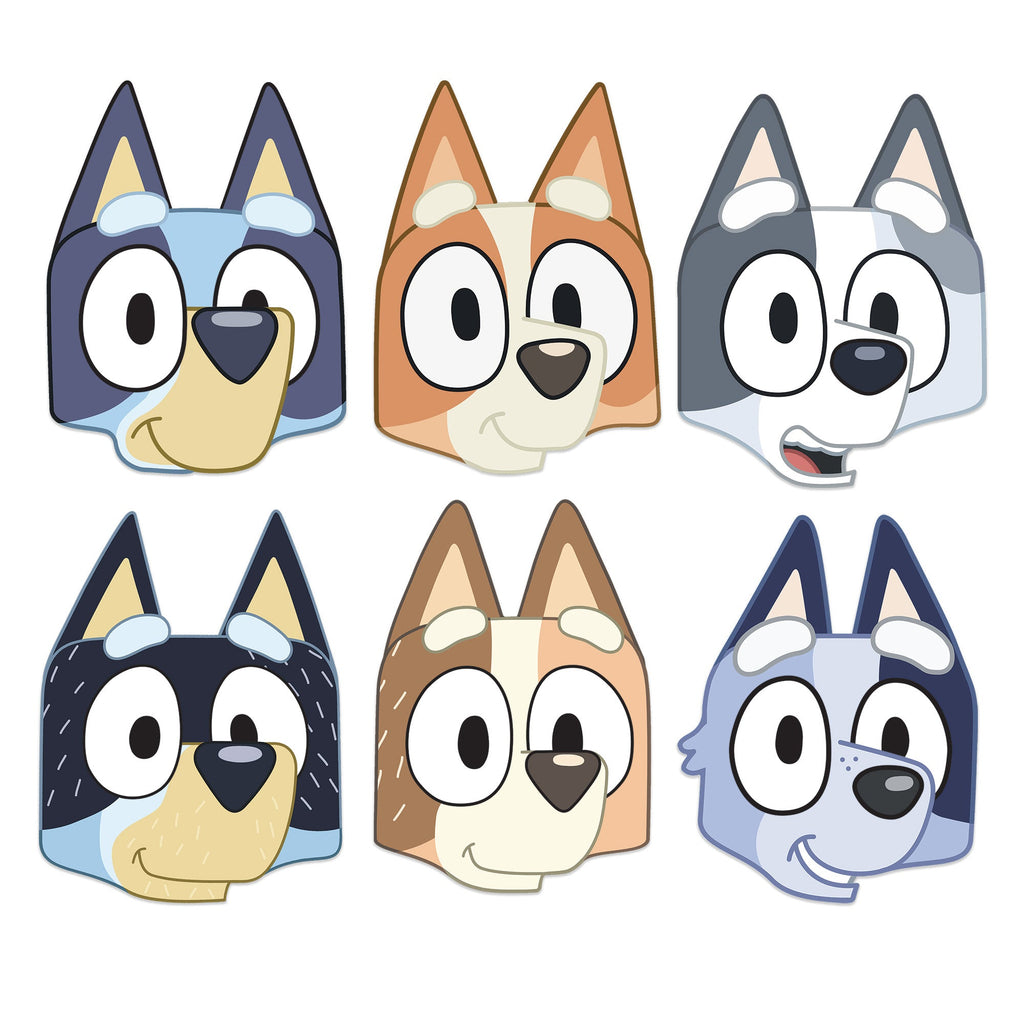 SMP502 Six Pack Masks Bluey Family - Bluey, Chilli, Bandit, Muffin, Bingo and Socks – product image 7