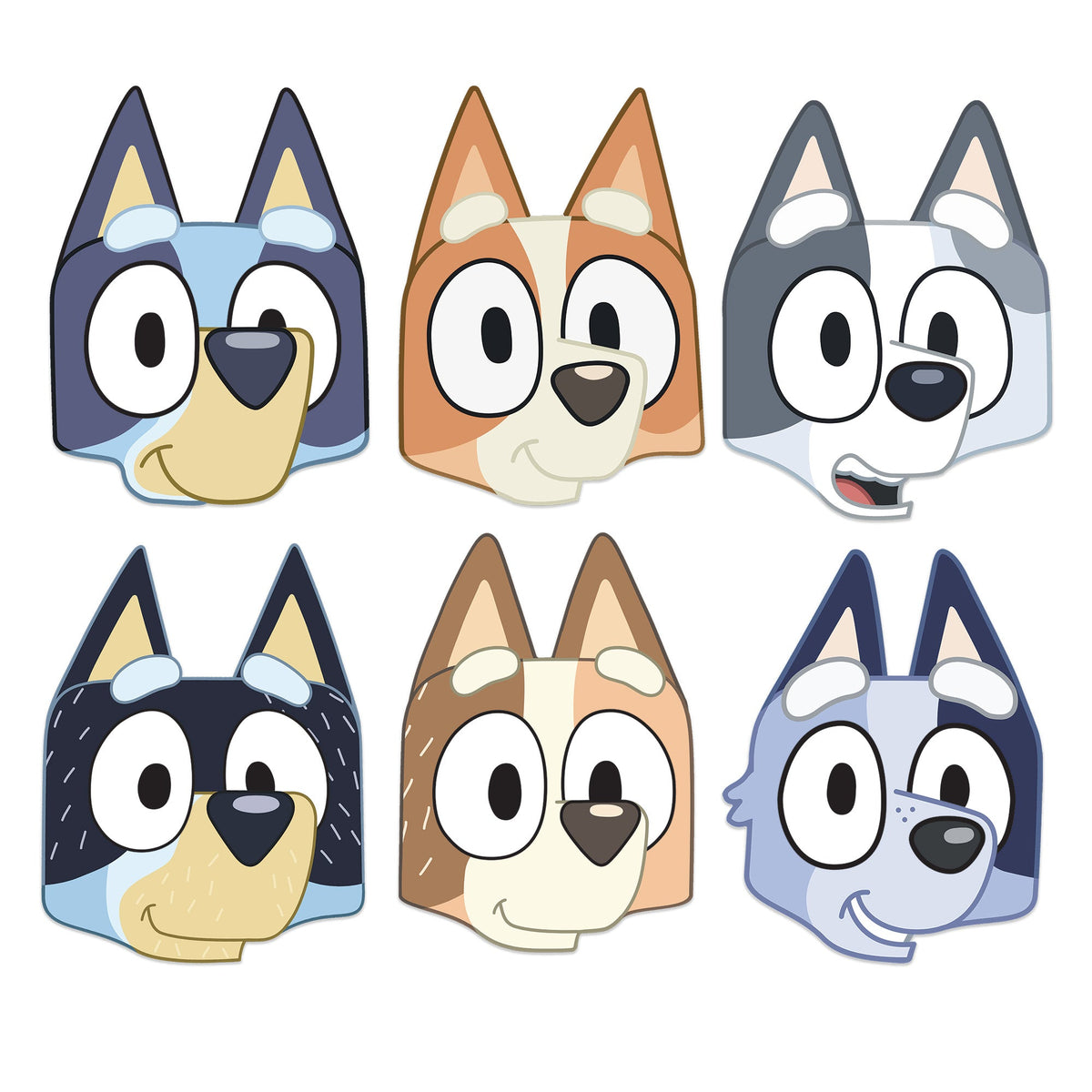 SMP502 Six Pack Masks Bluey Family - Bluey, Chilli, Bandit, Muffin, Bingo and Socks – product image 7