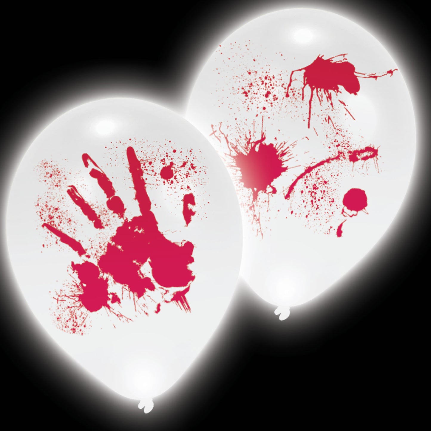 LED Bloody Hands Balloons - 11" Latex (4pk)