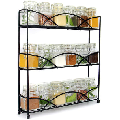 3 Tier Herb & Spice Rack Black | M&W	