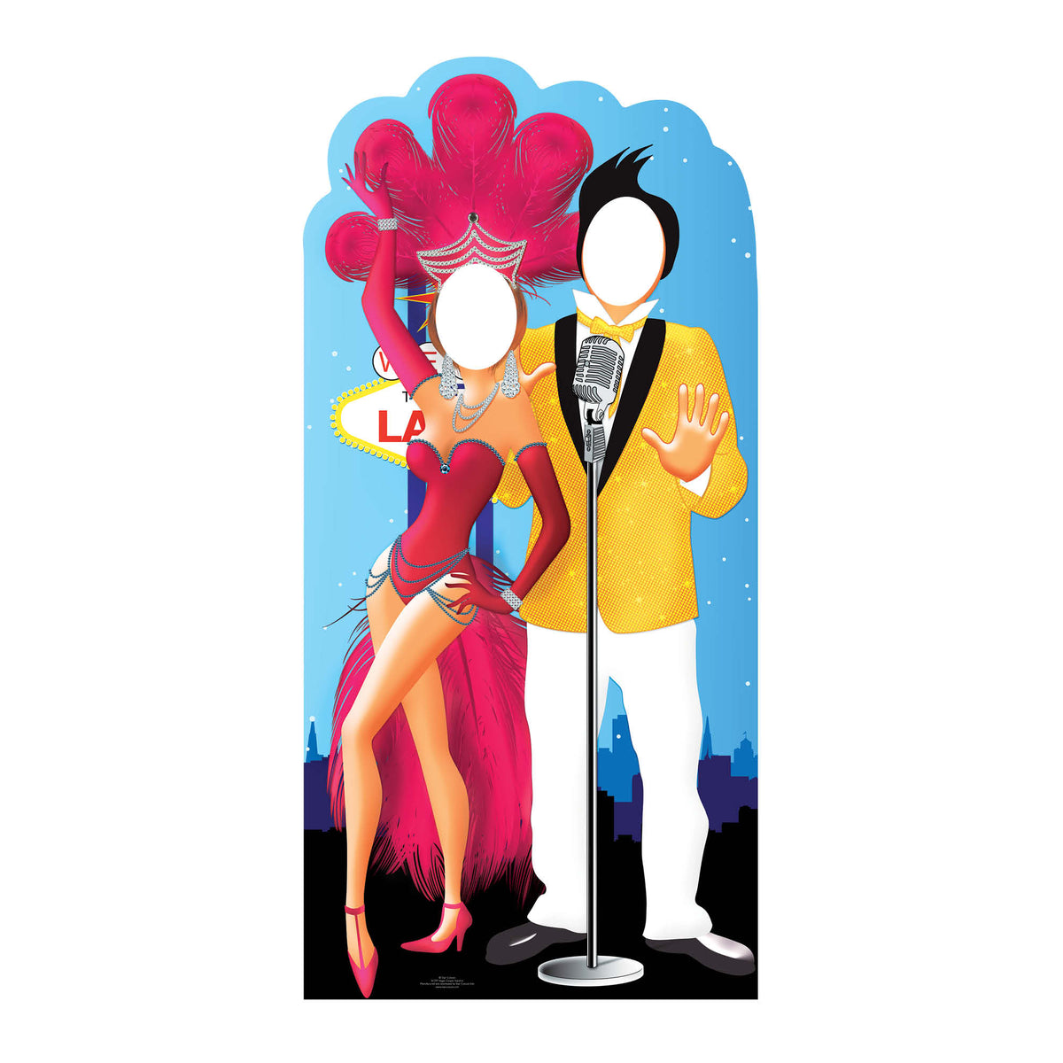 SC597 Vegas Couple Stand-In Cardboard Cut Out Height 195cm – product image 1