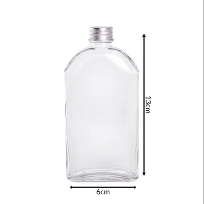 Glass Flask Bottles with Lids 350ml - Set of 10 | Pukkr	