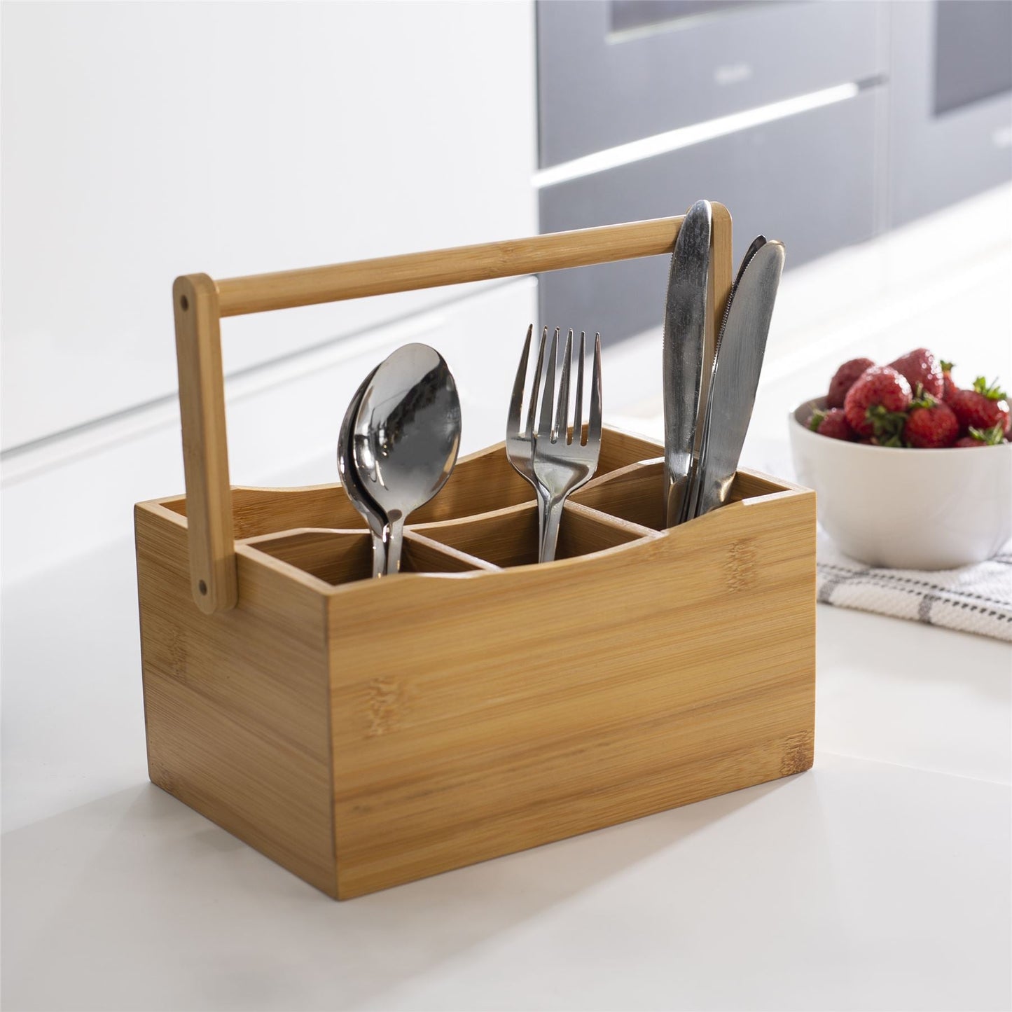 Bamboo Utensil Cutlery Holder | M&W	